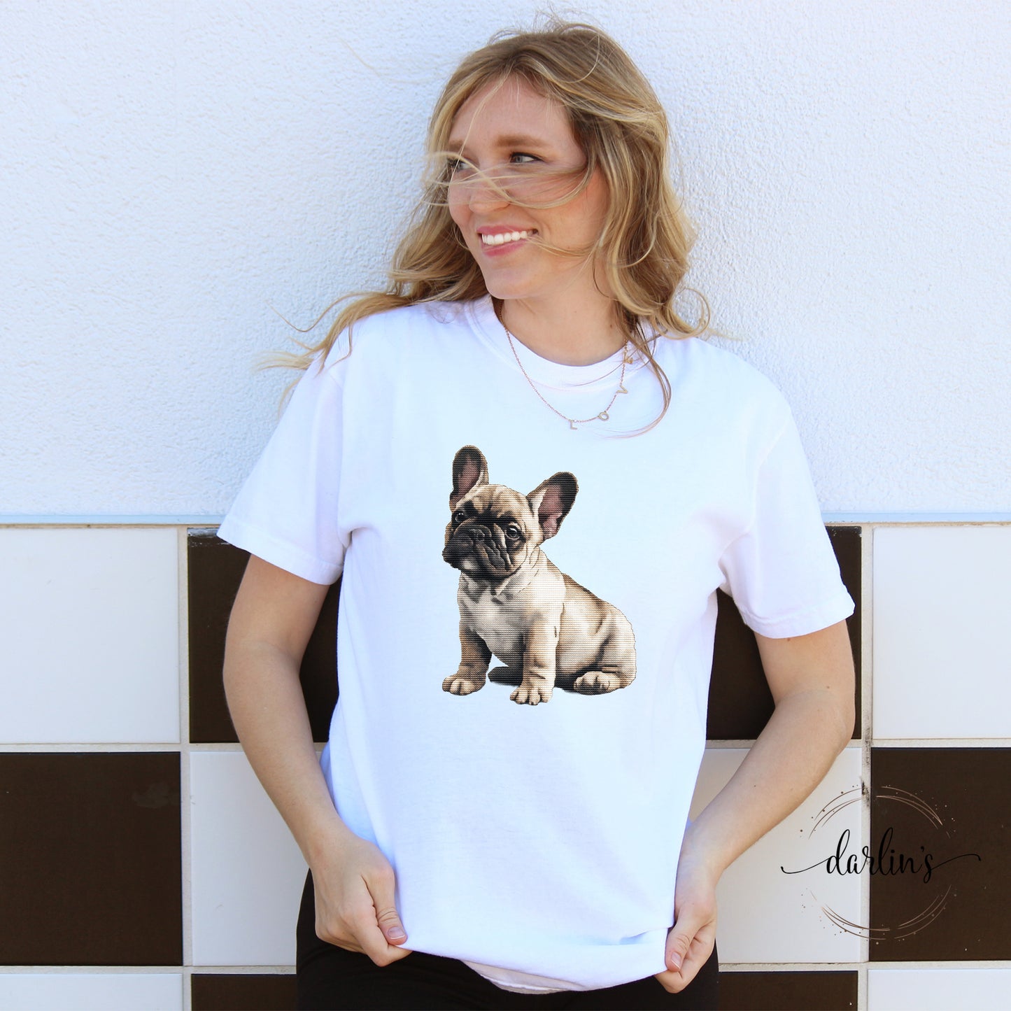 Needlepoint Pets French Bulldog Shirt