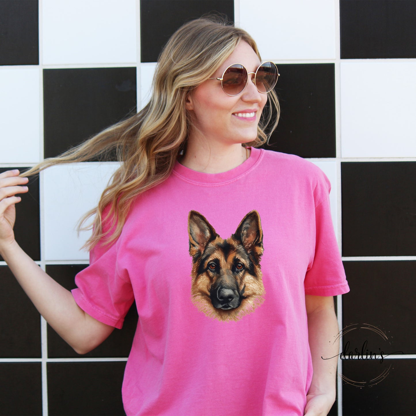 Needlepoint Pets German Shepherd Shirt