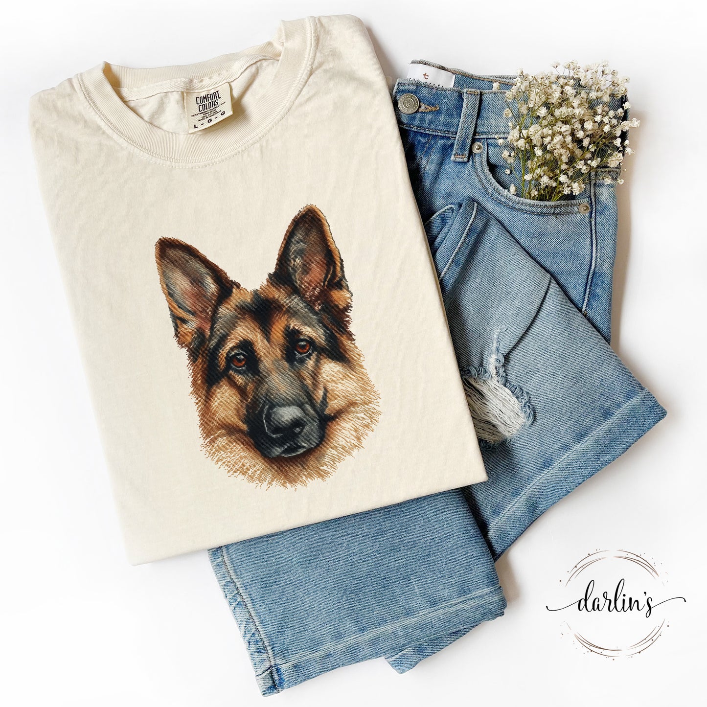 Needlepoint Pets German Shepherd Shirt