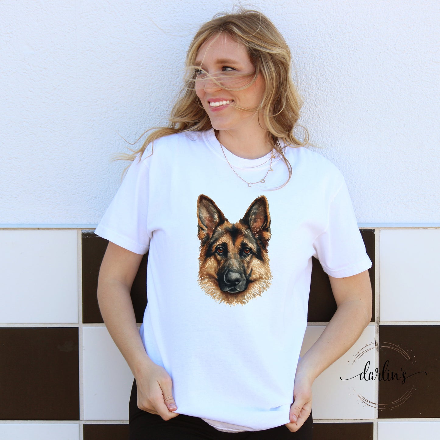 Needlepoint Pets German Shepherd Shirt
