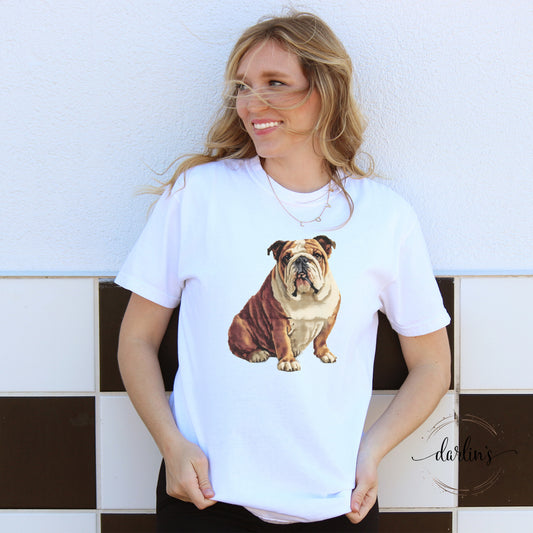 Needlepoint Pets Golden Bulldog Shirt