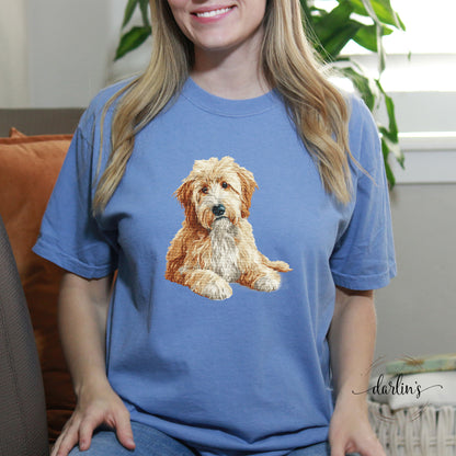 Needlepoint Pets Golden Doodle 2 Shirt