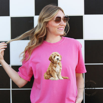 Needlepoint Pets Golden Doodle Shirt