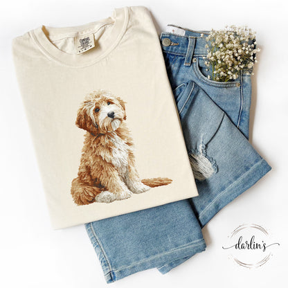 Needlepoint Pets Golden Doodle Shirt