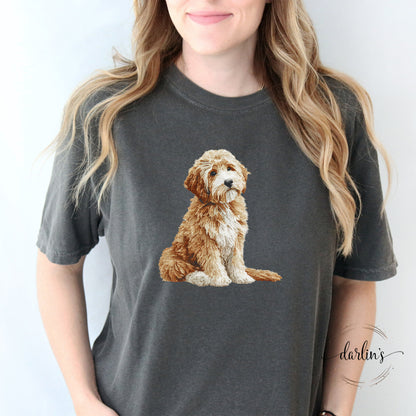 Needlepoint Pets Golden Doodle Shirt