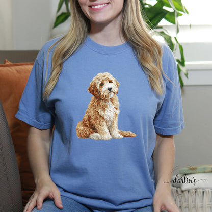 Needlepoint Pets Golden Doodle Shirt