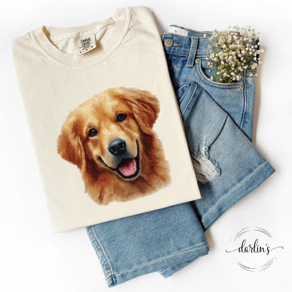 Needlepoint Pets Golden Retriever 2 Shirt