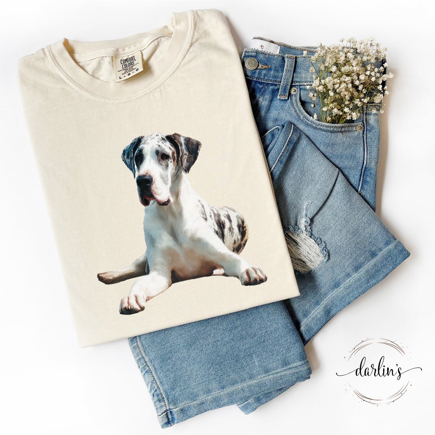 Needlepoint Pets Great Dane 2 Shirt