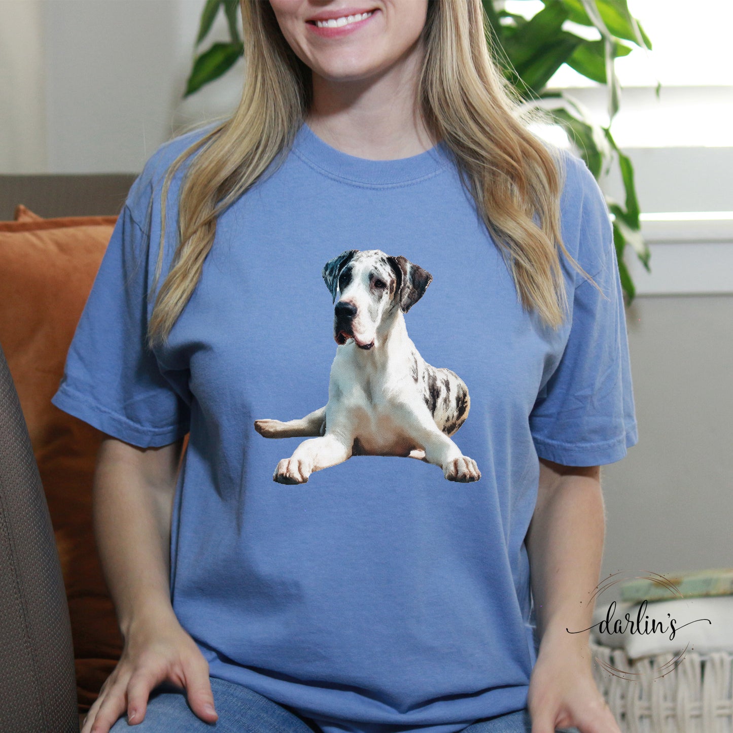 Needlepoint Pets Great Dane 2 Shirt