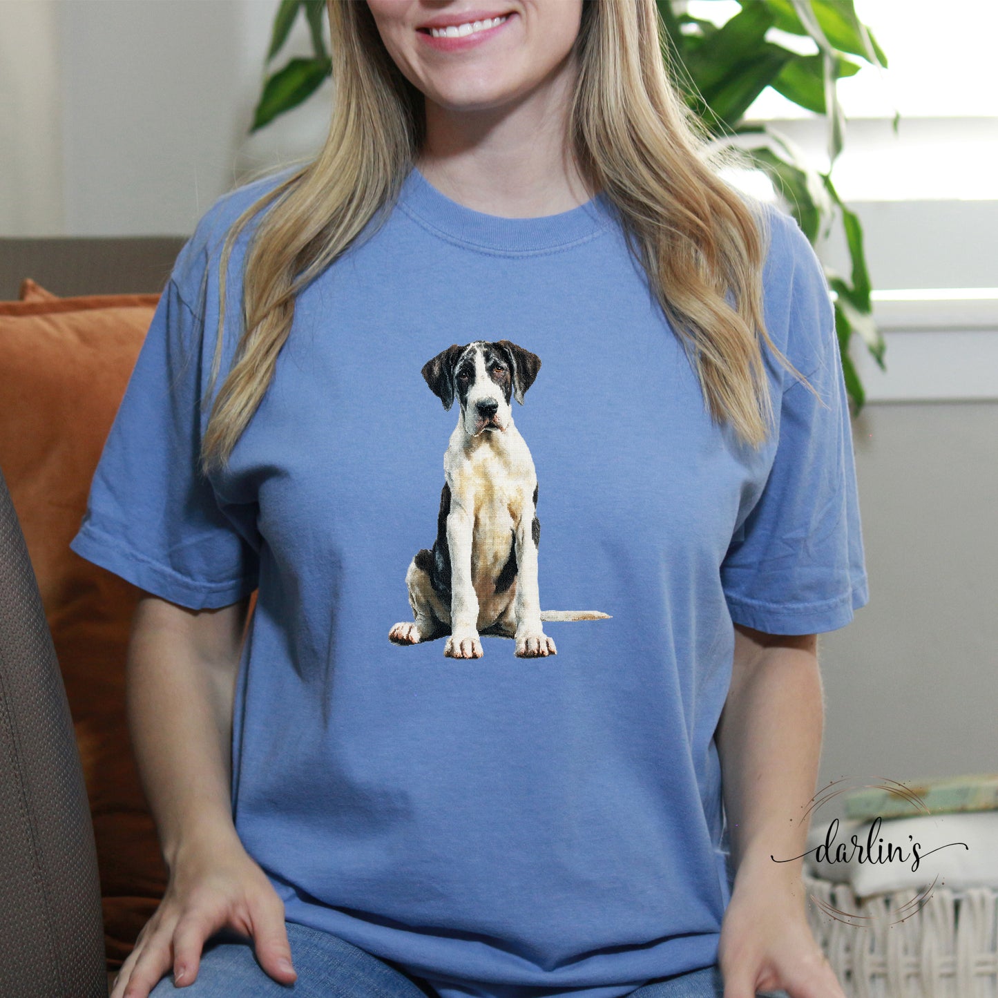 Needlepoint Pets Great Dane Shirt