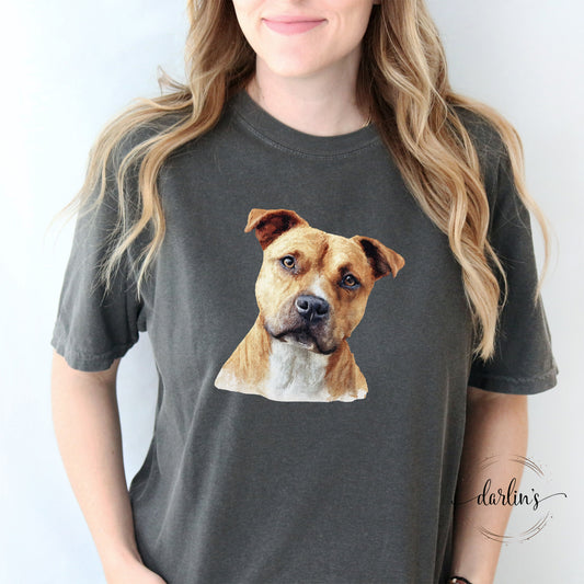 Needlepoint Pets Pit Bull Shirt