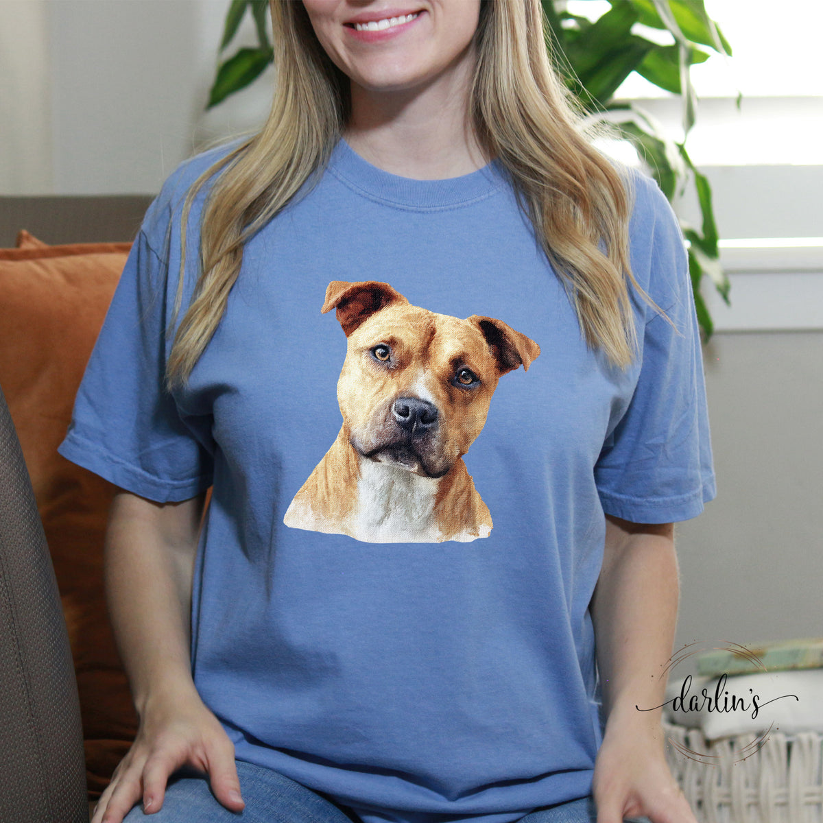 Needlepoint Pets Pit Bull Shirt