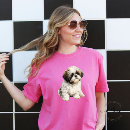 Needlepoint Pets Shih Tzu Shirt