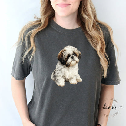 Needlepoint Pets Shih Tzu Shirt