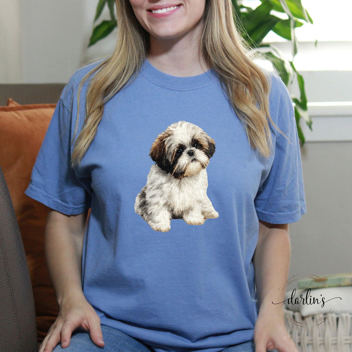 Needlepoint Pets Shih Tzu Shirt