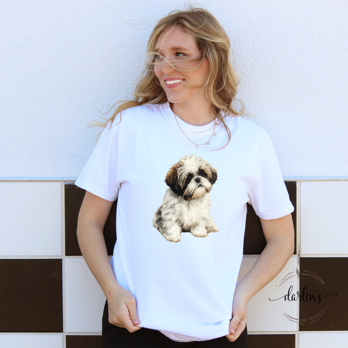 Needlepoint Pets Shih Tzu Shirt