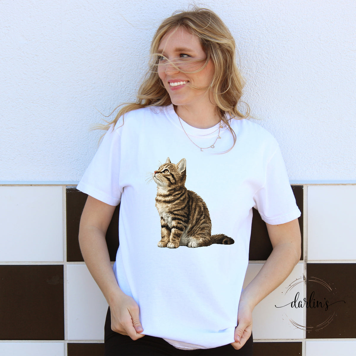 Needlepoint Pets Tabby Cat Shirt