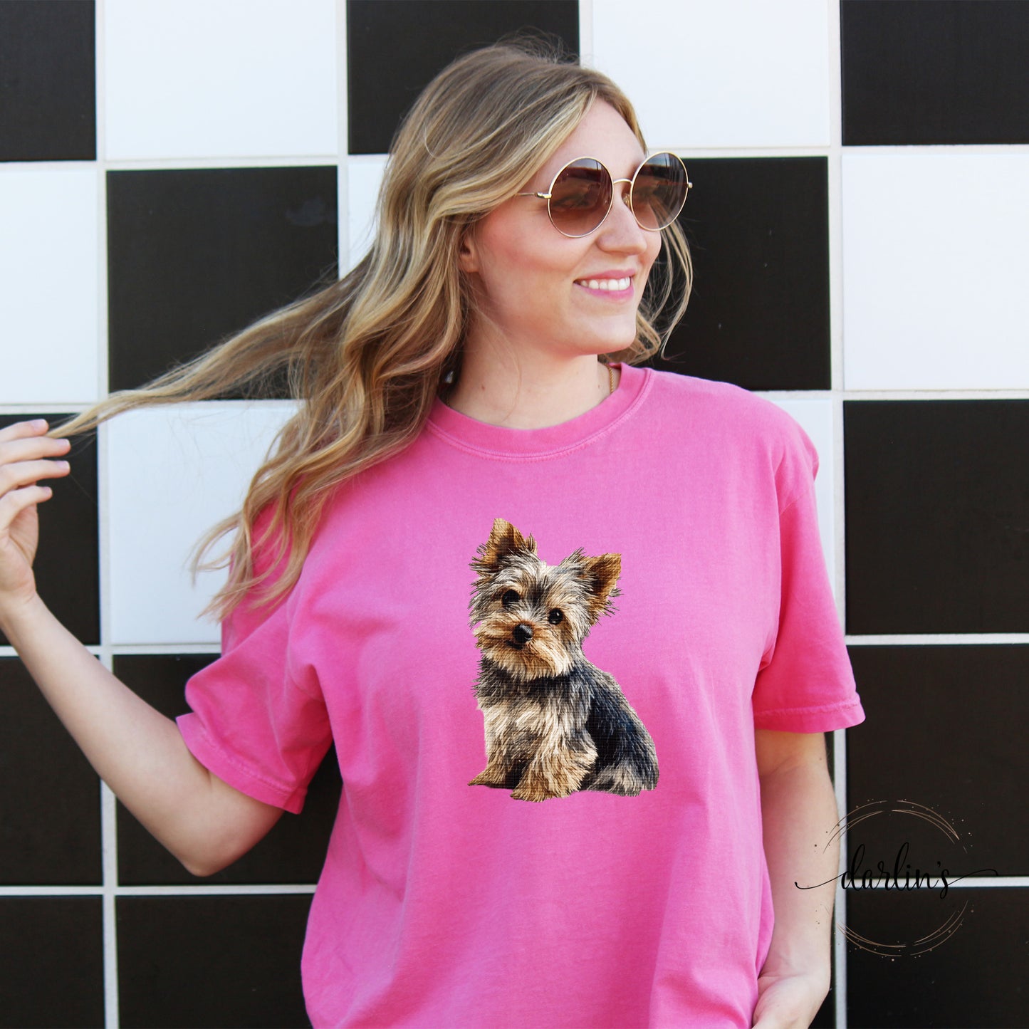 Needlepoint Pets Yorkie Shirt