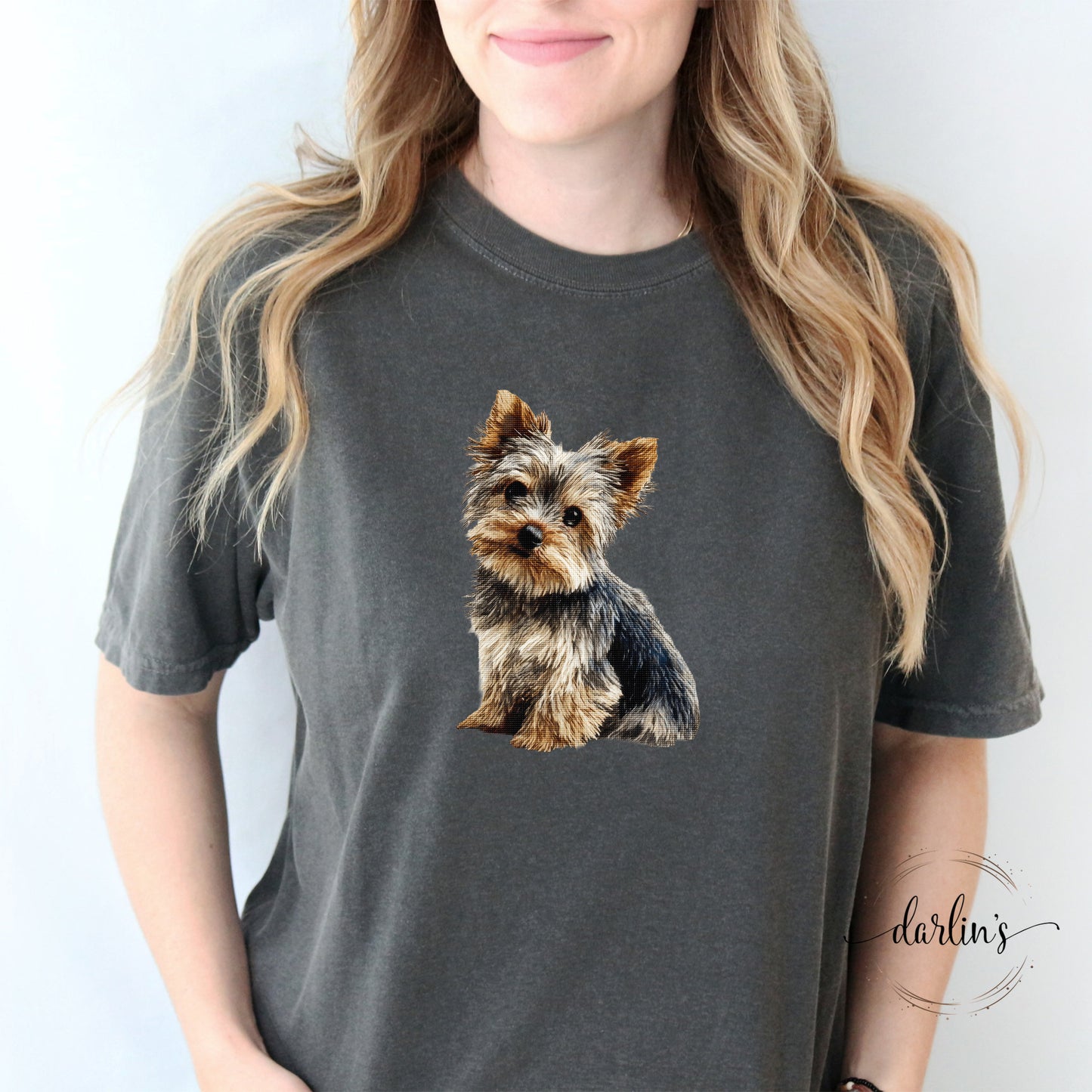 Needlepoint Pets Yorkie Shirt
