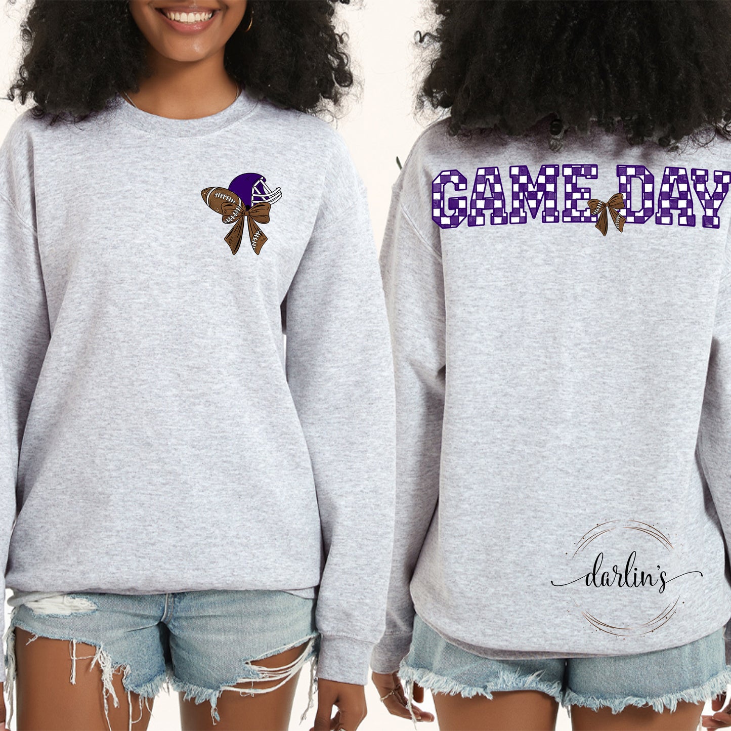 Game Day Football Shirt 16 Color Options (Back with Pocket Design)