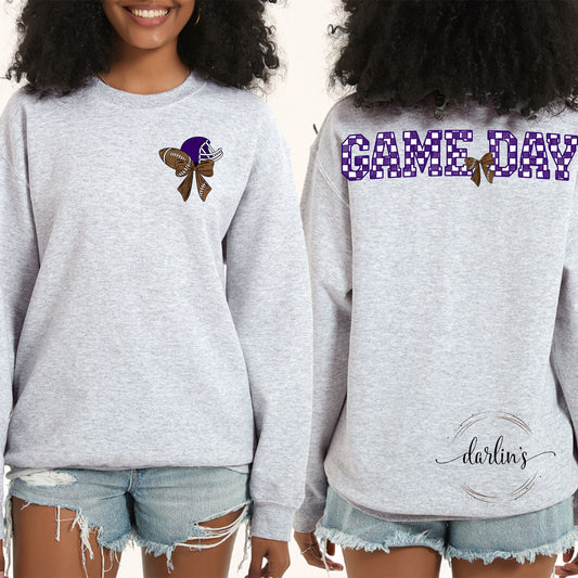 Game Day Football Shirt 16 Color Options (Back with Pocket Design)