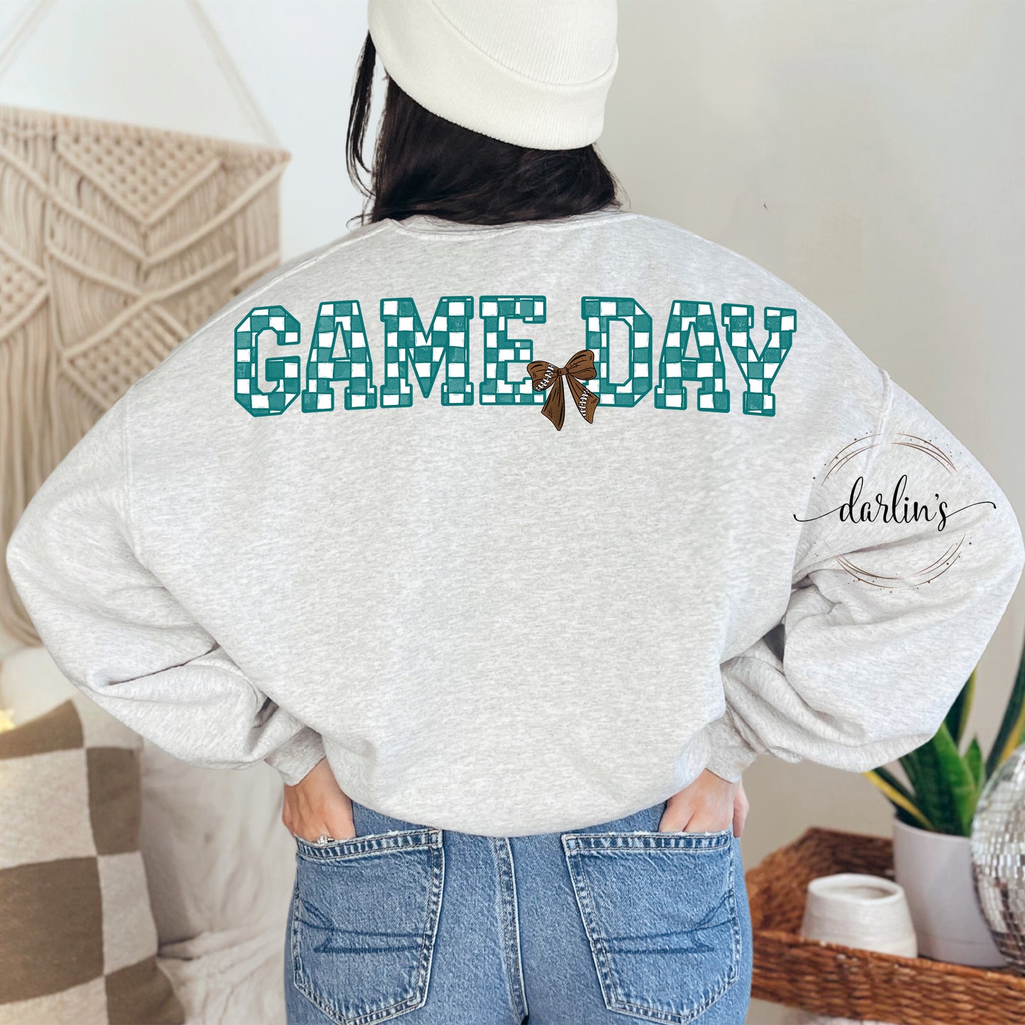 Game Day Football Shirt 16 Color Options (Back with Pocket Design)