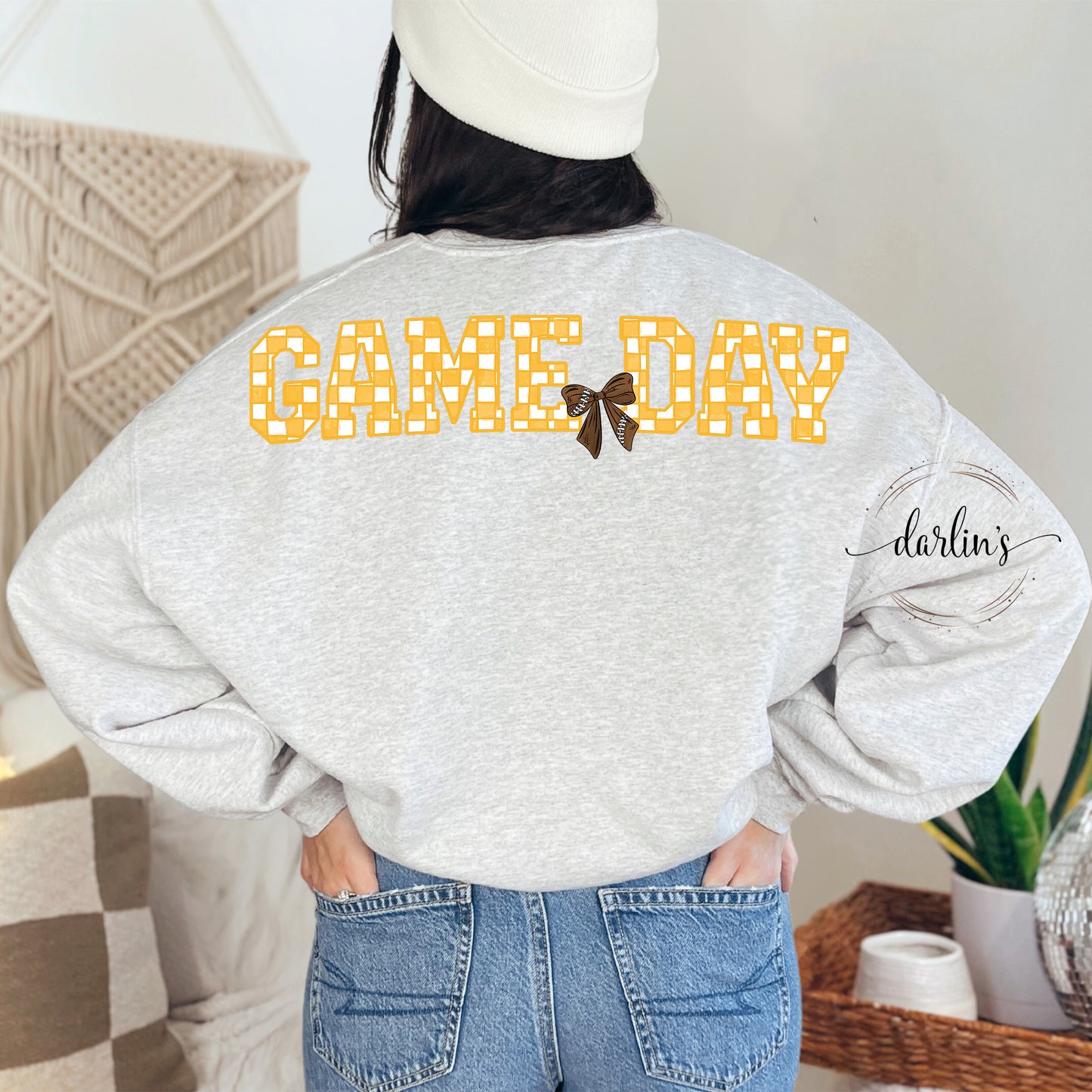 Game Day Football Shirt 16 Color Options (Back with Pocket Design)