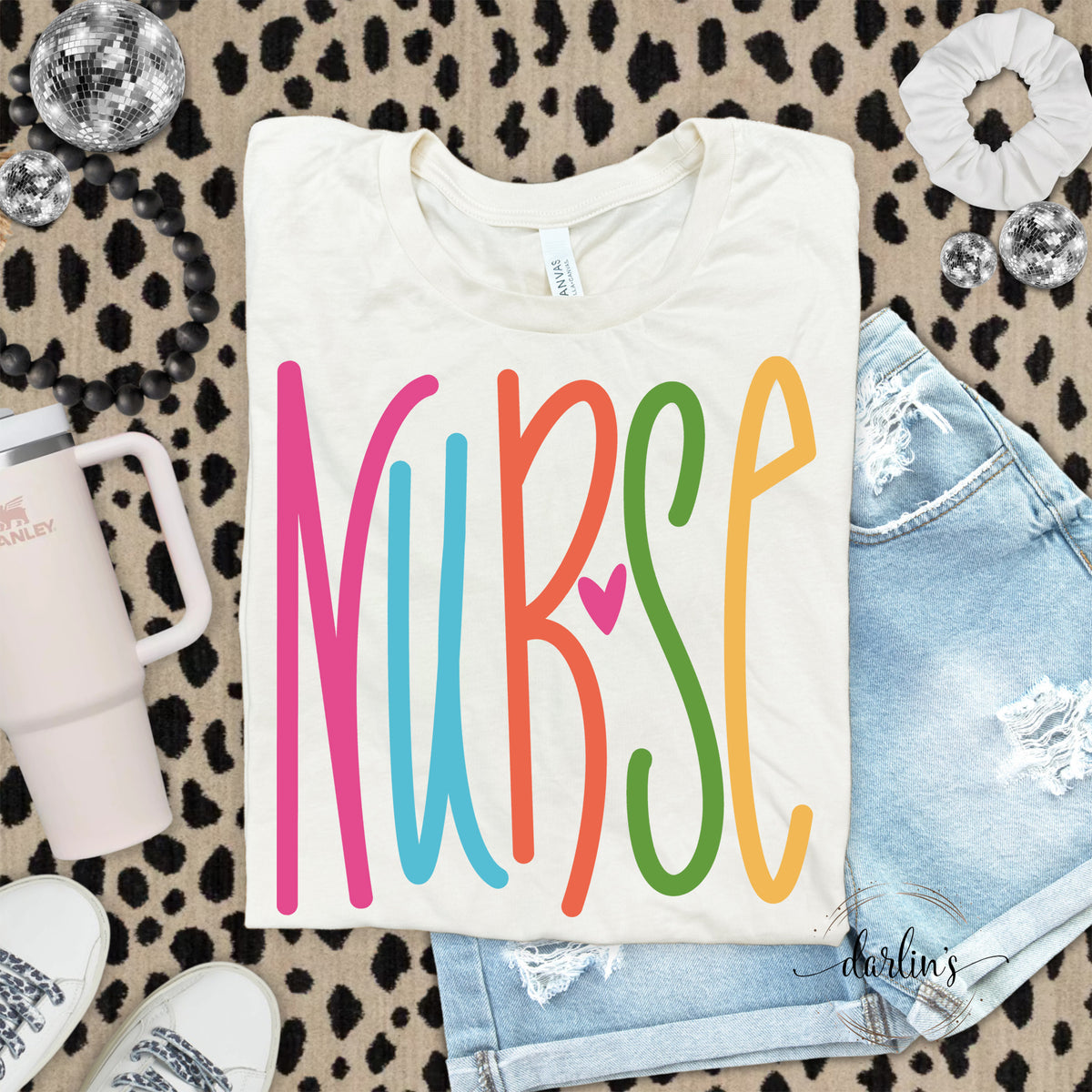 Nurse Bright Lettering Shirt