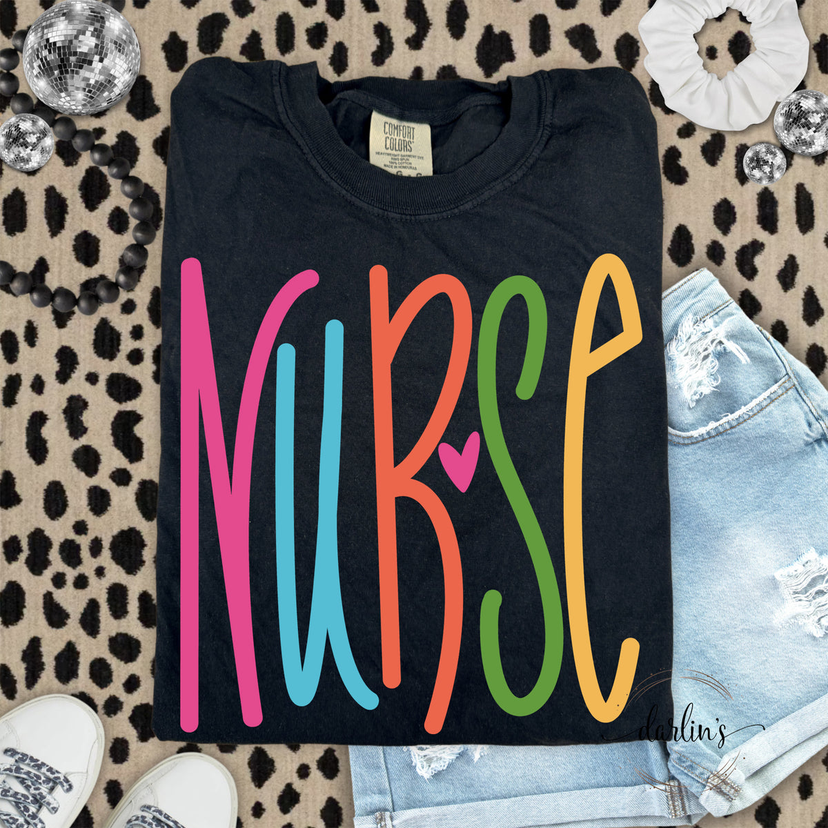 Nurse Bright Lettering Shirt