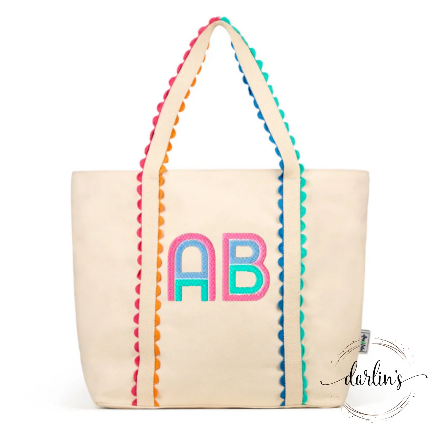 Nantucket Beach Tote Bag - Embroidery Monogrammed