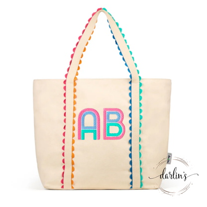 Nantucket Beach Tote Bag - Embroidery Monogrammed
