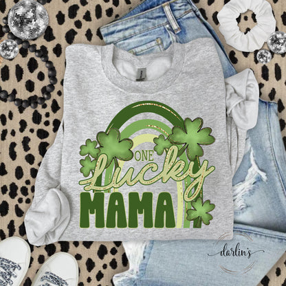 One Lucky Rainbow Family Names Customizable Shirt