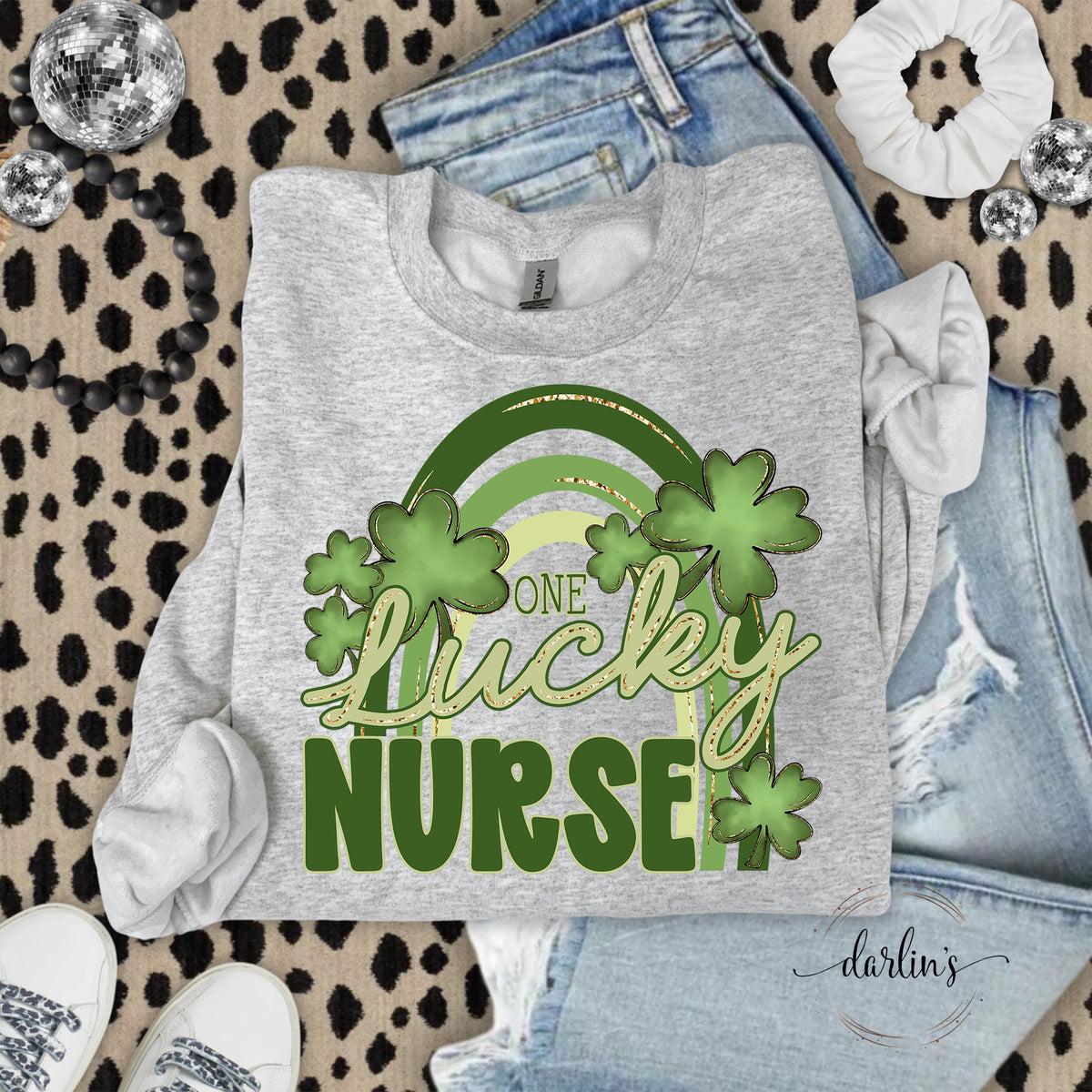 One Lucky Rainbow Nurse Shirt