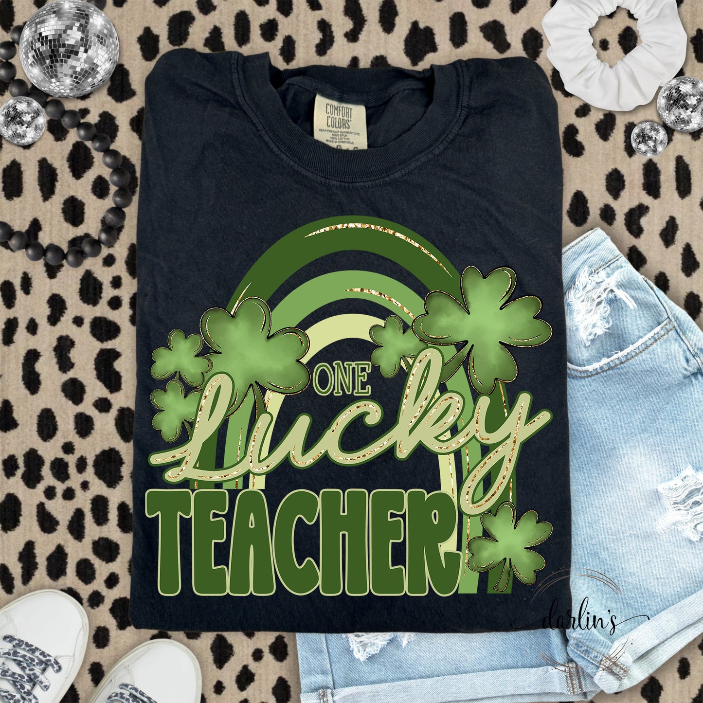One Lucky Rainbow Teacher Shirt