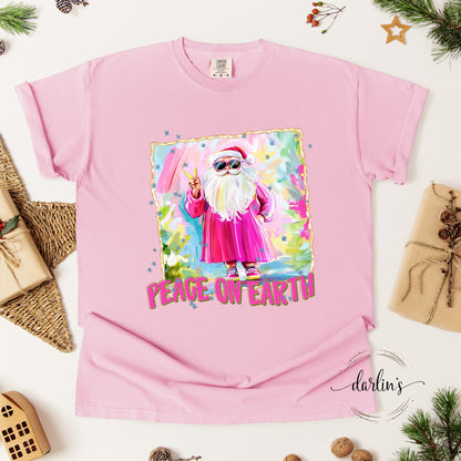 Peace On Earth Santa Shirt