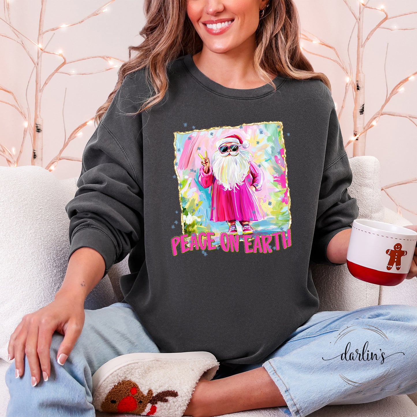 Peace On Earth Santa Shirt