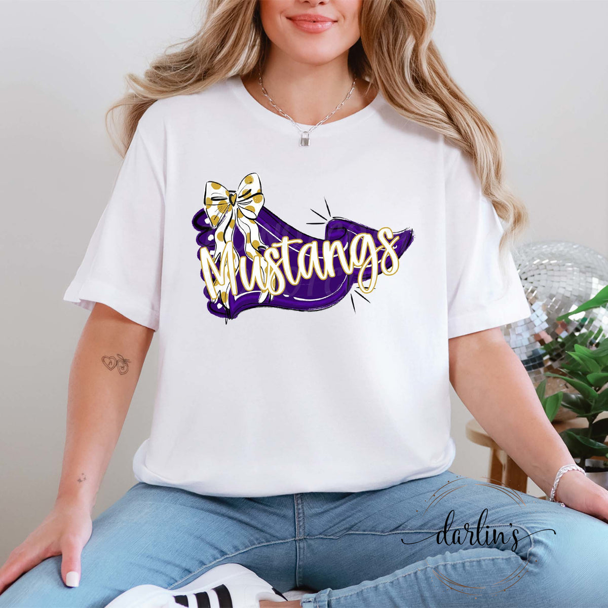 Pennant And Bow Mustangs Shirt