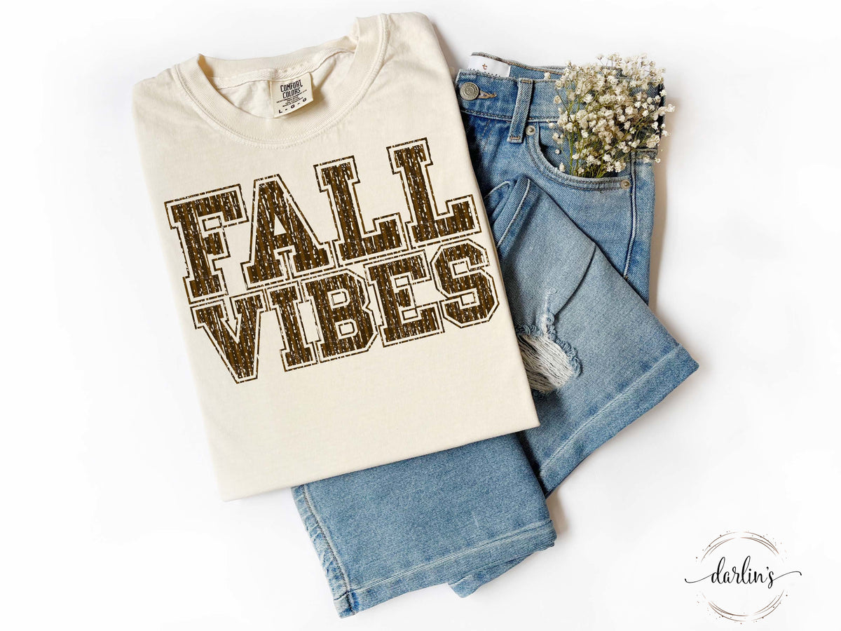 PEP RALLY FALL VIBES BROWN Shirt