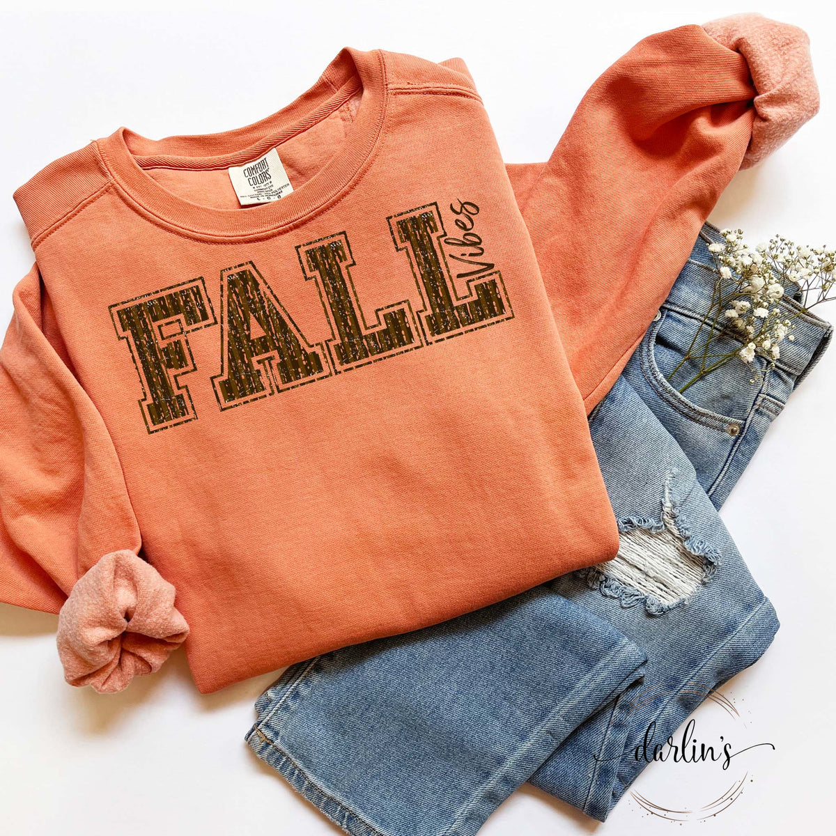 PEP RALLY FALL VIBES BROWN SCRIPT Shirt