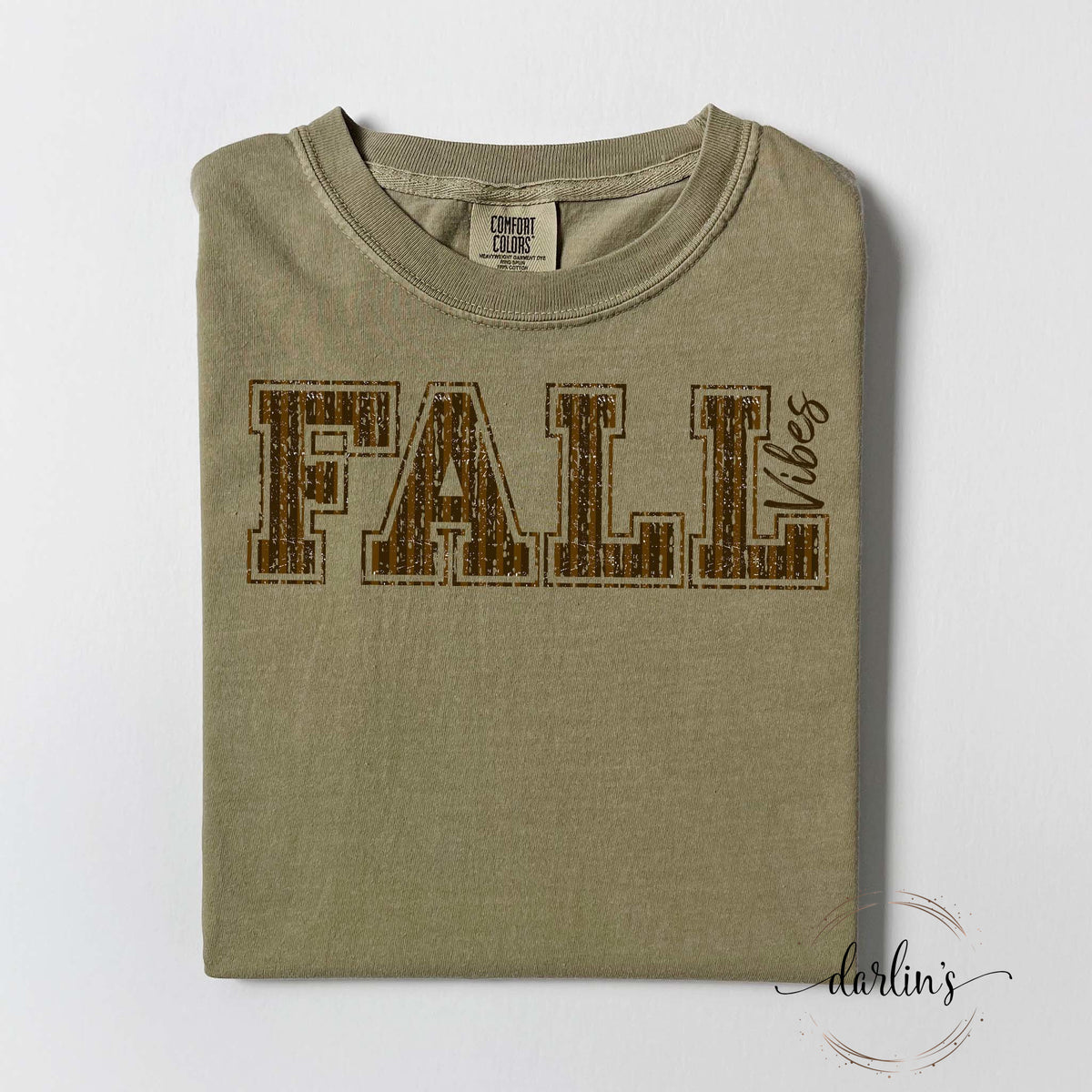 PEP RALLY FALL VIBES BROWN SCRIPT Shirt