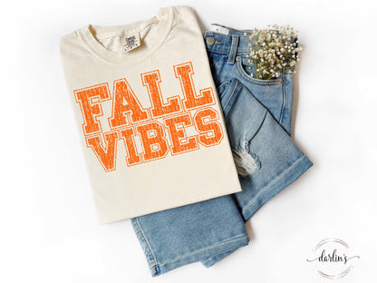 PEP RALLY FALL VIBES ORANGE Shirt