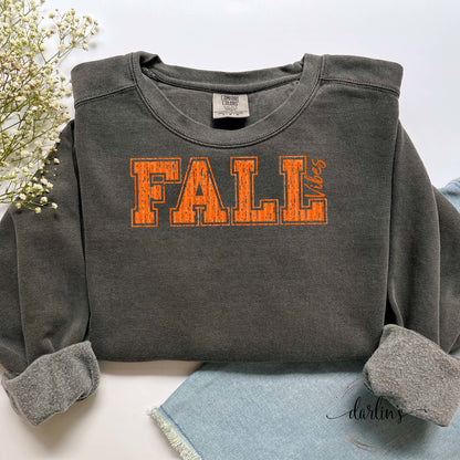 PEP RALLY FALL VIBES ORANGE SCRIPT Shirt