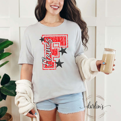 Pep Rally F Flames Shirt