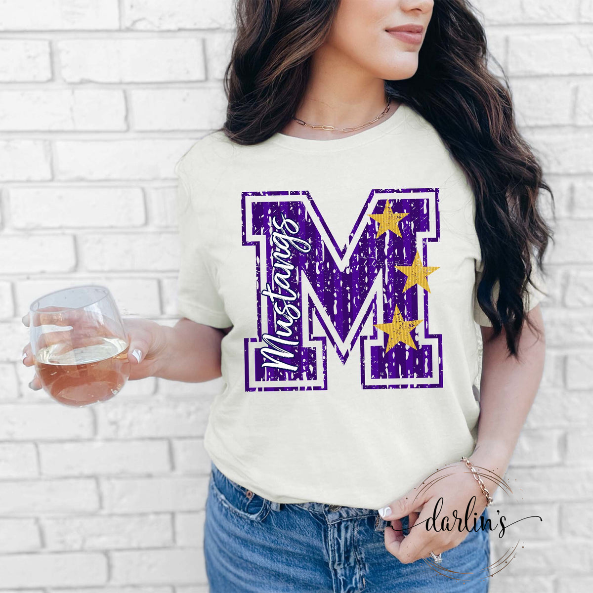 Pep Rally M Mustangs Shirt