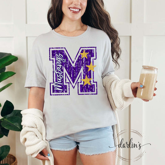 Pep Rally M Mustangs Shirt