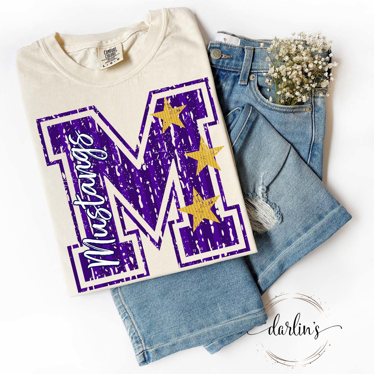 Pep Rally M Mustangs Shirt