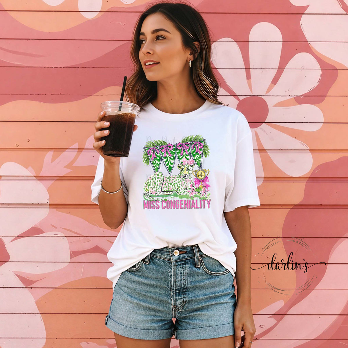 Preppy Cheetah Miss Congeniality Shirt