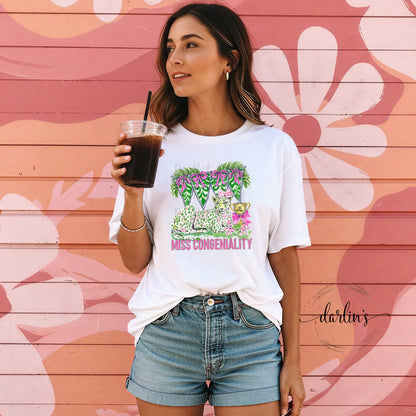 Preppy Cheetah Miss Congeniality Shirt