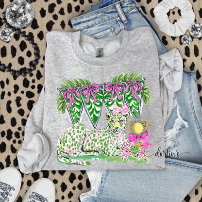 Preppy Cheetah Vignette Shirt