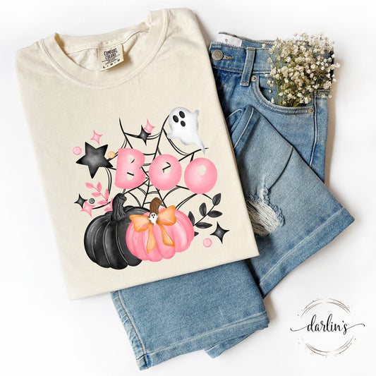 Pink And Black Halloween Shirt